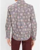 Chemise Archi liberty bleu nuit/écru