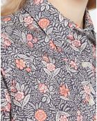 Chemise Archi liberty bleu nuit/écru
