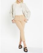 Veste blazer en Coton & Lin Alpha Fantaisie rayée écru/bleu