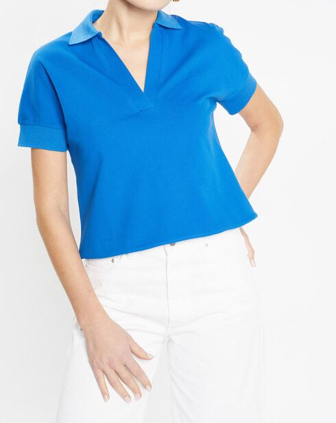 Polo en Coton piqué Ace bleu électrique
