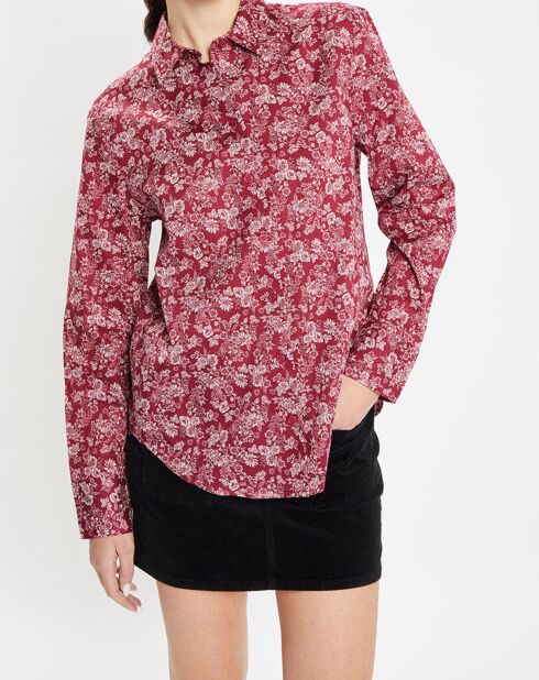 Chemise 100% Coton biologique Blush rouge moyen