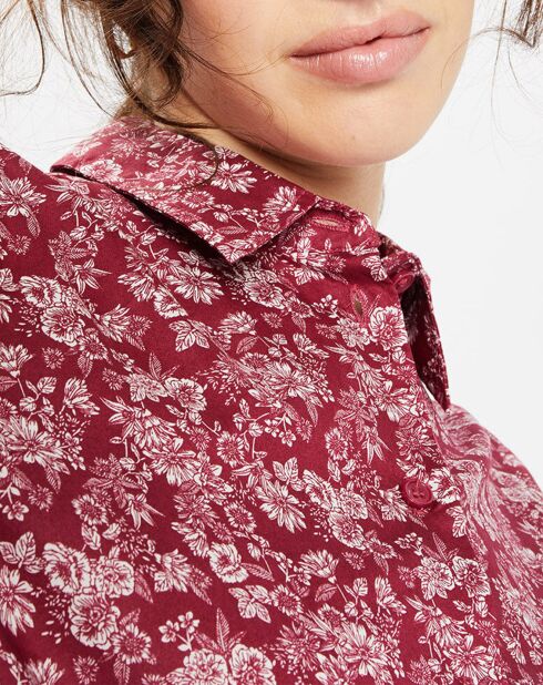 Chemise 100% Coton biologique Blush rouge moyen