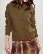 Pull en Laine mélangée Passeport kaki