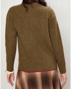 Pull en Laine mélangée Passeport kaki