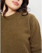 Pull en Laine mélangée Passeport kaki