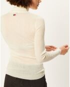 Pull très fin en Laine mélangée Prestige écru