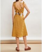 Robe 100% Lin Ritchie ocre