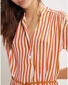 Riva oranje gestreepte jurk