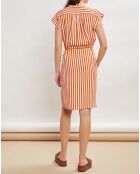 Riva oranje gestreepte jurk