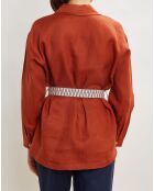 Veste 100% Lin Vera acajou