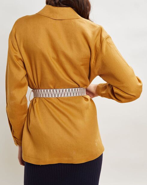 Veste 100% Lin Vera ocre