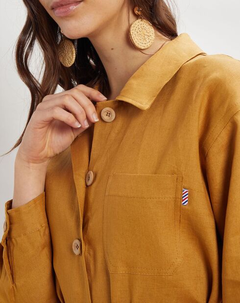 Veste 100% Lin Vera ocre