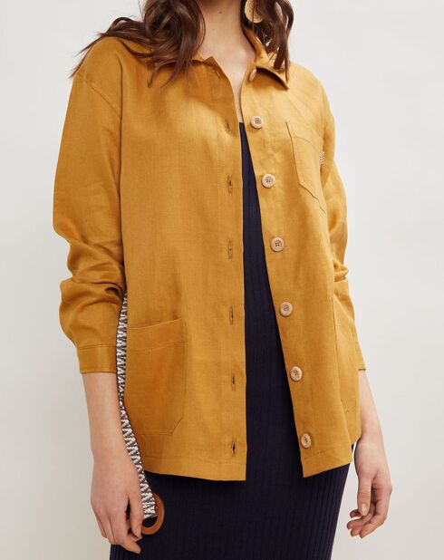 Veste 100% Lin Vera ocre