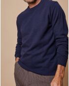 Pull 100% Cachemire 4 fils Harry col rond bleu marine