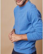 Pull 100% Cachemire 4 fils Harry col rond bleu vif