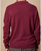 Pull 100% Cachemire 4 fils Harry col rond bordeaux