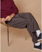 Pull 100% Cachemire 4 fils Harry col rond bordeaux