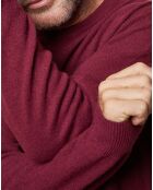 Pull 100% Cachemire 4 fils Harry col rond bordeaux