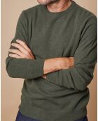 Pull 100% Cachemire 4 fils Harry col rond kaki