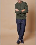 Pull 100% Cachemire 4 fils Harry col rond kaki