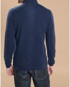 Gilet zippé 100% Cachemire John bleu marine