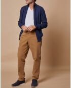 Gilet zippé 100% Cachemire John bleu marine