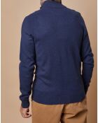 Gilet zippé 100% Cachemire John bleu marine