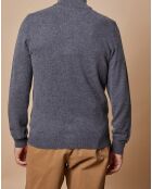 Gilet zippé 100% Cachemire John gris foncé