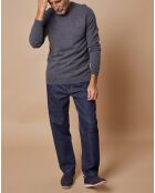 Pull 100% Cachemire Lucien col V gris foncé