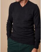 Pull 100% Cachemire Lucien col V noir