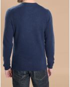 Pull 100% Cachemire Lucas col rond bleu marine