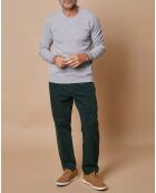 Pull 100% Cachemire Lucas col rond gris clair