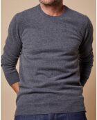 Pull 100% Cachemire Lucas col rond gris foncé