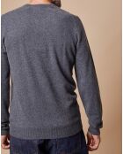 Pull 100% Cachemire Lucas col rond gris foncé