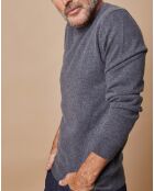 Pull 100% Cachemire Lucas col rond gris foncé