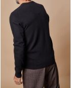Pull 100% Cachemire Lucas col rond noir