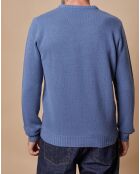 Pull en Laine & Cachemire Georges col rond bleu denim