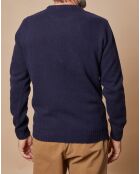 Pull en Laine & Cachemire Georges col rond bleu marine