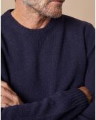 Pull en Laine & Cachemire Georges col rond bleu marine