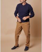 Pull en Laine & Cachemire Georges col rond bleu marine