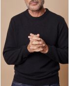 Pull en Laine & Cachemire Georges col rond noir