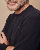 Pull en Laine & Cachemire Georges col rond noir
