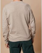 Pull 100% Cachemire 4 fils  Antoine col V beige