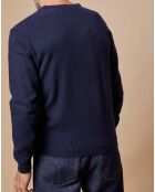 Pull 100% Cachemire 4 fils Antoine col V bleu marine