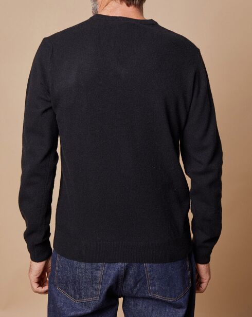 Pull 100% Cachemire 4 fils Antoine col V noir