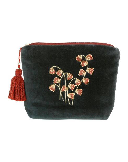 Pochette gris foncé - 22x5x15  cm