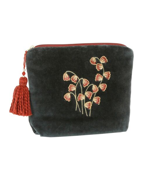 Pochette gris foncé - 22x5x15  cm