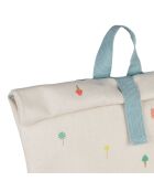 Sac À Dos ecru/turquoise - 33x8x28.5 cm