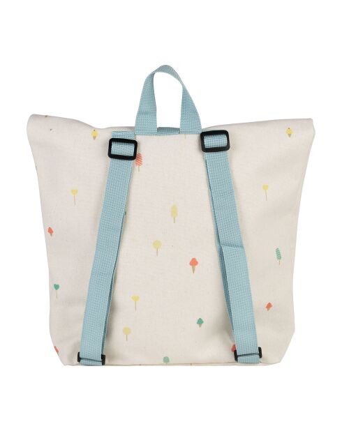 Sac À Dos ecru/turquoise - 33x8x28.5 cm