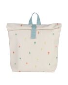 Sac À Dos ecru/turquoise - 33x8x28.5 cm